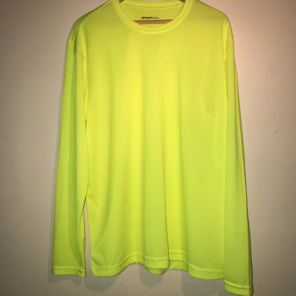 Neon yellow highlighter jersey shirt